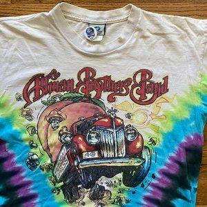 Vintage 90's Allman Brothers Band "Mushroom Express" Liquid Blue Shirt (Size L)